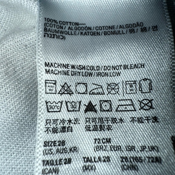 American Apparel Women's Denim High-Waist Cuff Short medium wash size 28 - Picture 9 of 11